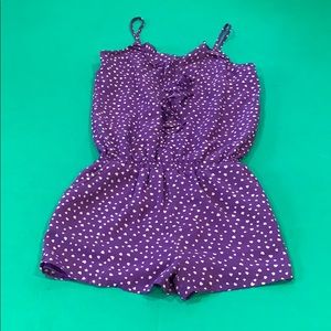 Kids purple heart romper